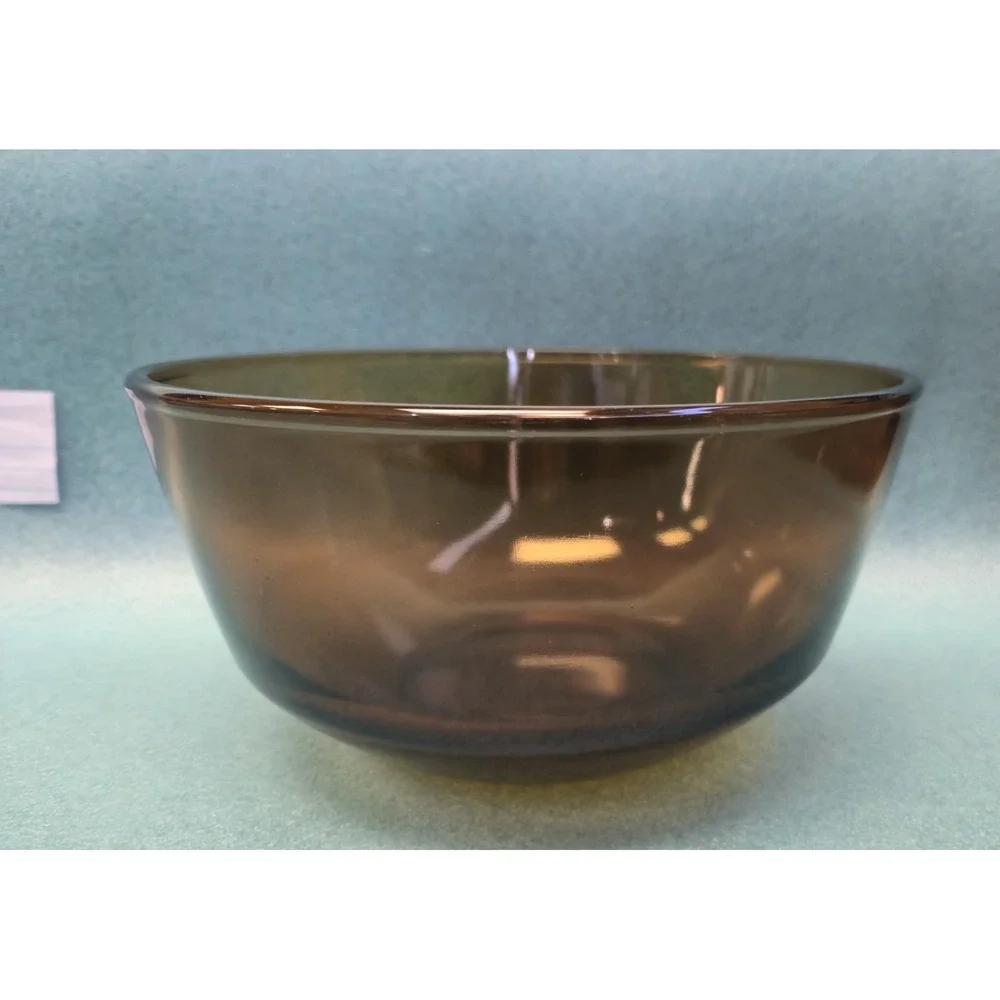Vintage Anchor Hocking Amber Glass Mixing Bowl Serving Bowl Retro Kitchenware